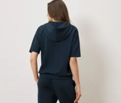 Hoodie aus Modal-Mix, dunkelblau