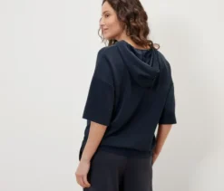 Hoodie aus Modal-Mix, dunkelblau