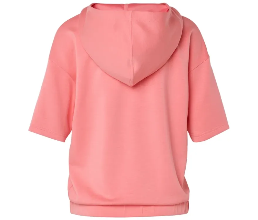 Hoodie aus Modal-Mix, korallrosa