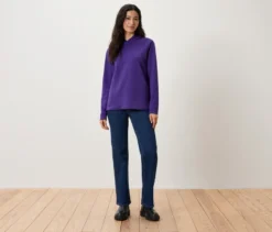Hoodie aus Modal-Mix, lila