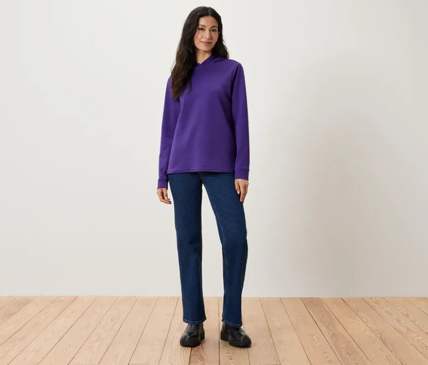 Hoodie aus Modal-Mix, lila