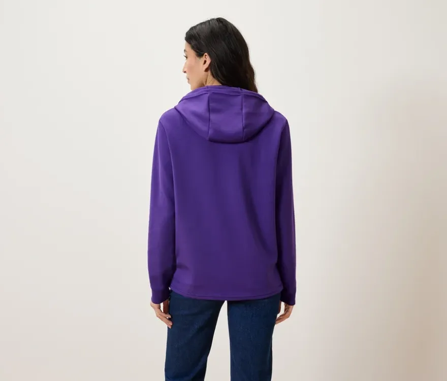 Hoodie aus Modal-Mix, lila