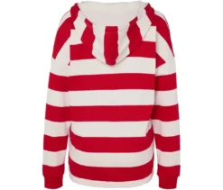 Hoodie, rot gestreift