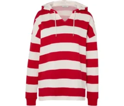 Hoodie, rot gestreift