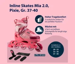 HUDORA Inline Skates »Mia 2.0«, Gr. 37–40