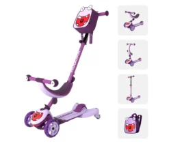 Hudora 4-in-1-Scooter, Lavendel