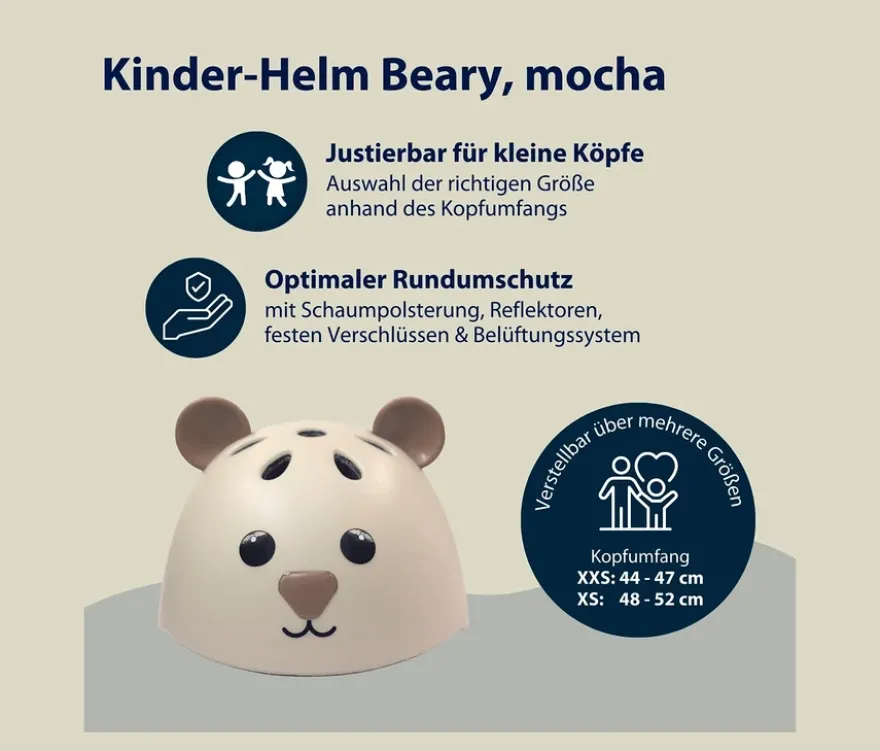 HUDORA Kinderhelm, Beary, 48–52 cm