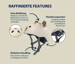 HUDORA Kinderhelm, Beary, 48–52 cm