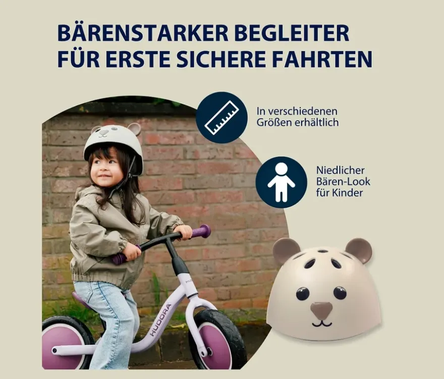 HUDORA Kinderhelm, Beary, 44–47 cm
