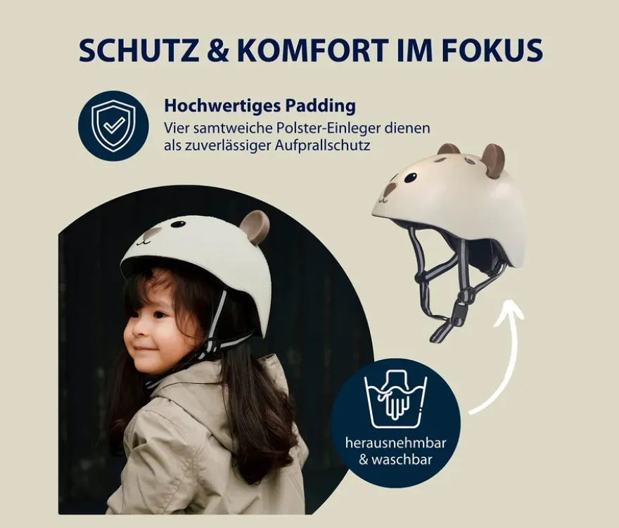 HUDORA Kinderhelm, Beary, 44–47 cm