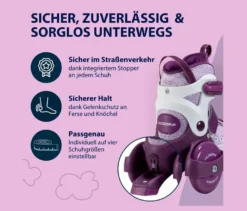 HUDORA Rollschuhe »My First Quad«, Gr. 30–33, lavender