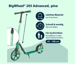 HUDORA Scooter»BigWheel® 205« advanced, grün