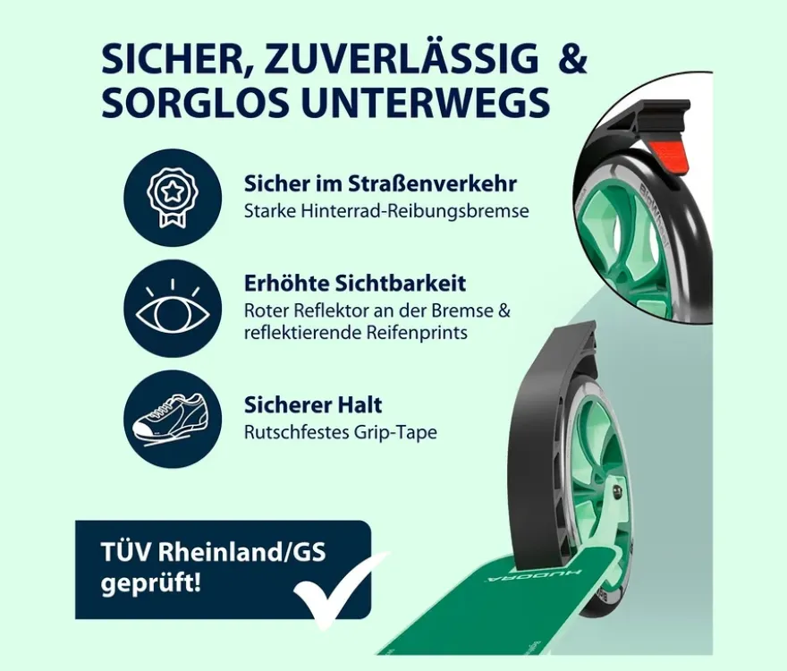 HUDORA Scooter»BigWheel® 205« advanced, grün