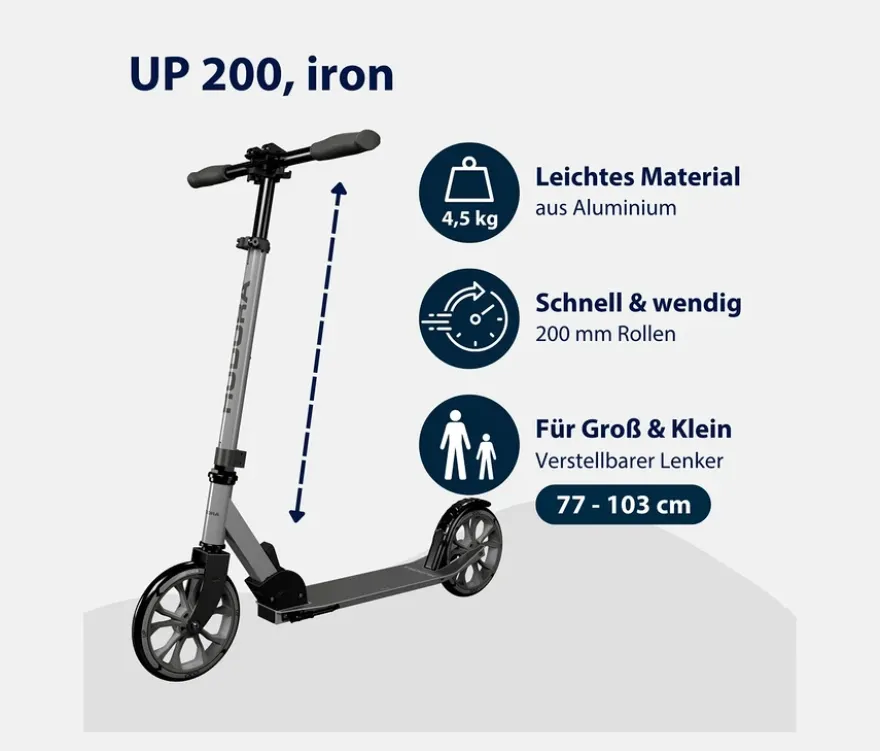 HUDORA Scooter »Up 200«, grau