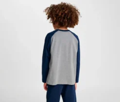 hummel® HMLJR Raglan Loose T-Shirt BEE, blau