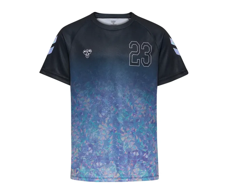 hummel® »HMLJR Shimmer T-Shirt S/S«, schwarz