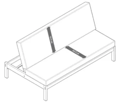 2-in-1-Gartenbank ‒ Doppel-Sonnenliege