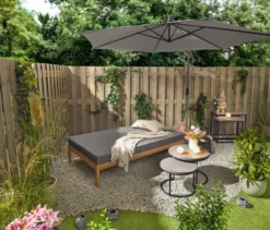 2-in-1-Gartenbank ‒ Doppel-Sonnenliege