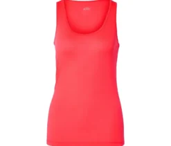2-in-1-Kurzarm-Sportshirt, korallenrot/pfirsich