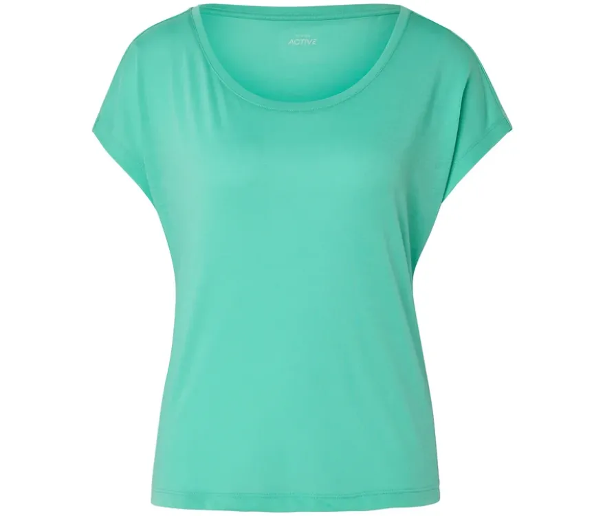 2-in-1-Kurzarm-Sportshirt, petrol/türkis