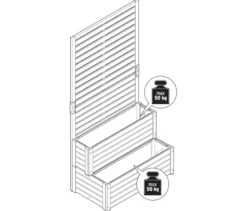 2-in-1-Sichtschutz-Pflanztreppe