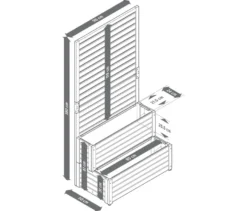 2-in-1-Sichtschutz-Pflanztreppe