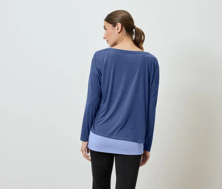 2-in-1-Sportshirt, blau