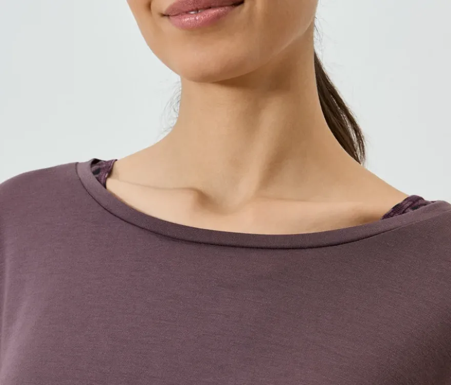 2-in1-Sportshirt, mauve/Alloverprint