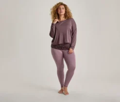 2-in1-Sportshirt, mauve/Alloverprint