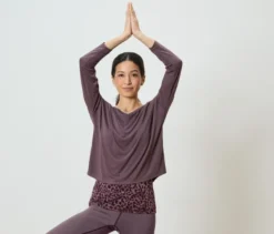 2-in1-Sportshirt, mauve/Alloverprint