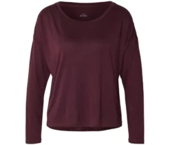 2-in1-Sportshirt, weinrot/rosa