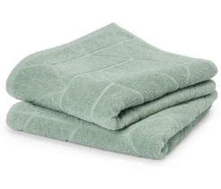 2 Jacquard-Handtücher, salbei