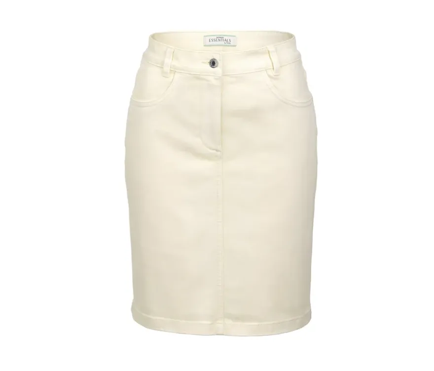 Jeansrock, cremefarben