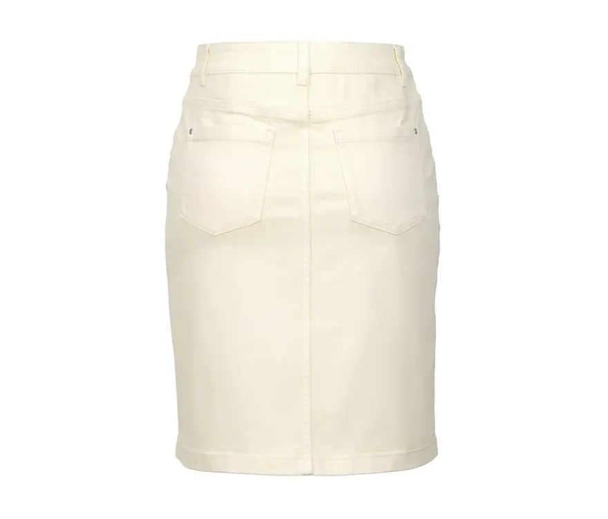 Jeansrock, cremefarben