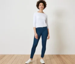 Jeggings, Denim-Optik, mid blue