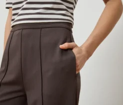 Jerseyhose mit Biese, braun