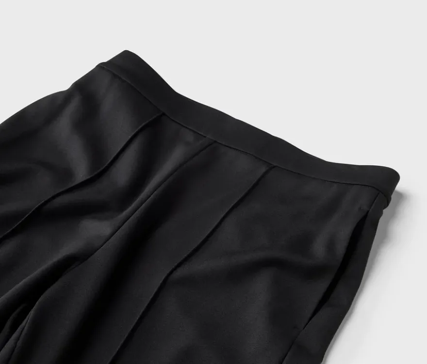 Jerseyhose mit Biese, schwarz