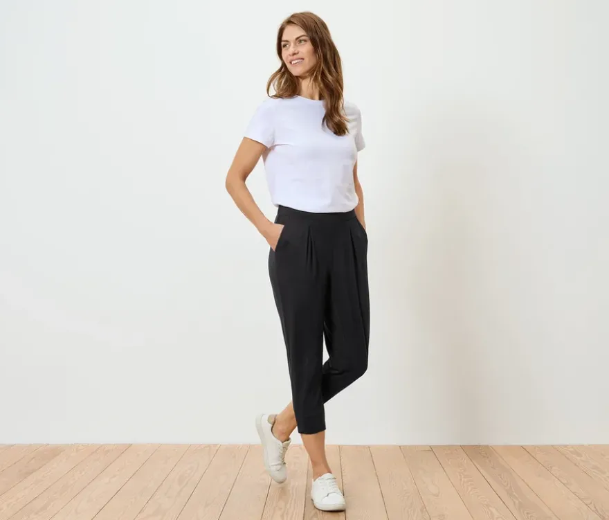 3/4-Jerseyhose, schwarz