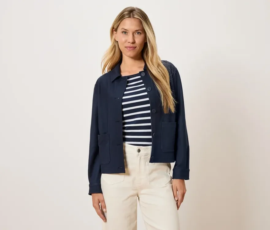Jerseyjacke, dunkelblau