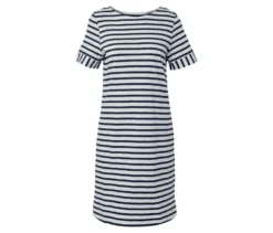 Jerseykleid, gestreift