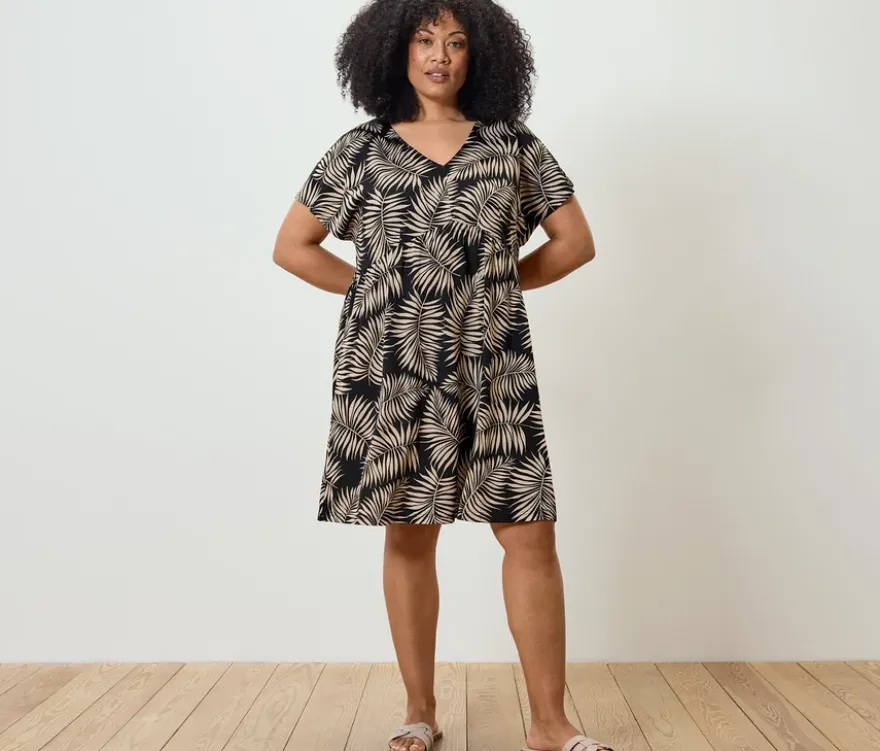 Jerseykleid mit Alloverprint