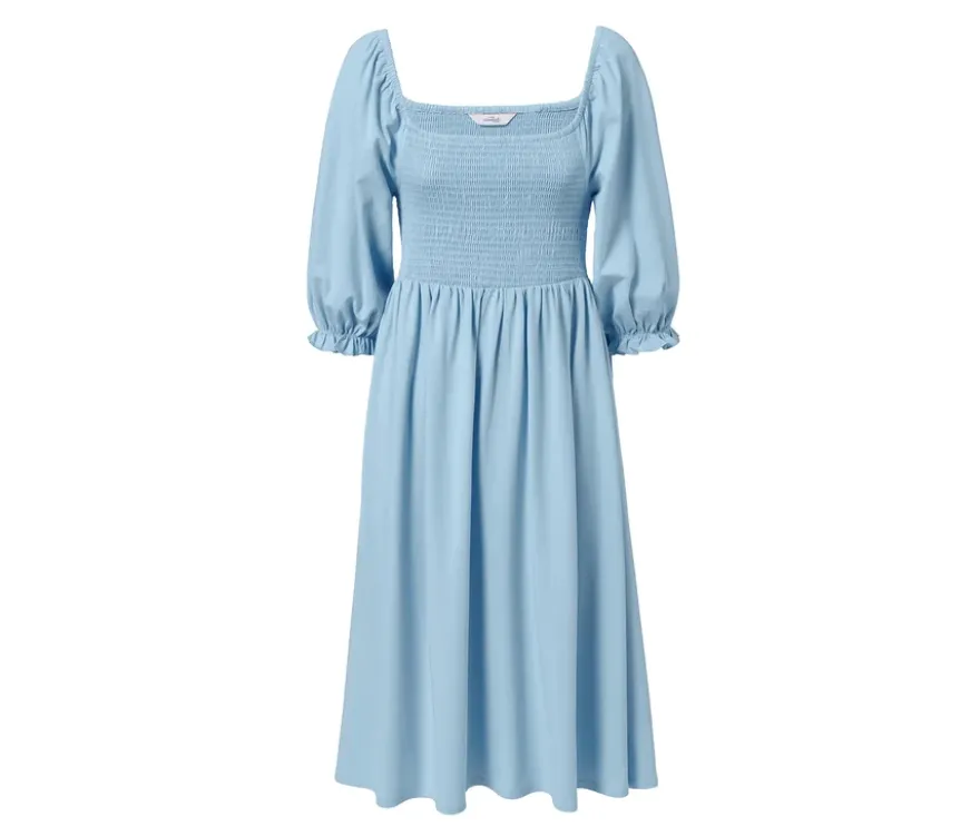 Jerseykleid mit Puffärmeln