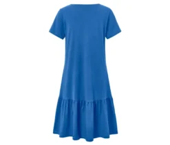 Jerseykleid mit Volant, kobaltblau