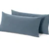 2 Jersey-Kopfkissenbezüge, blau