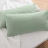 2 Jersey-Kopfkissenbezüge, salbei