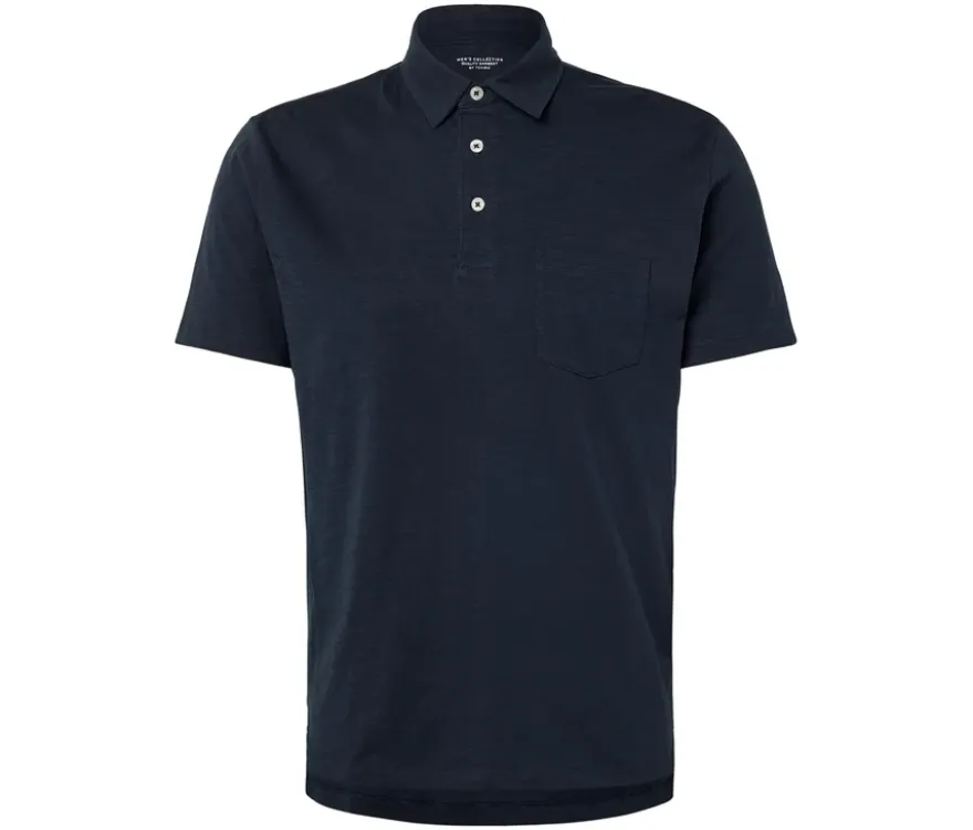 Jersey-Poloshirt, navy
