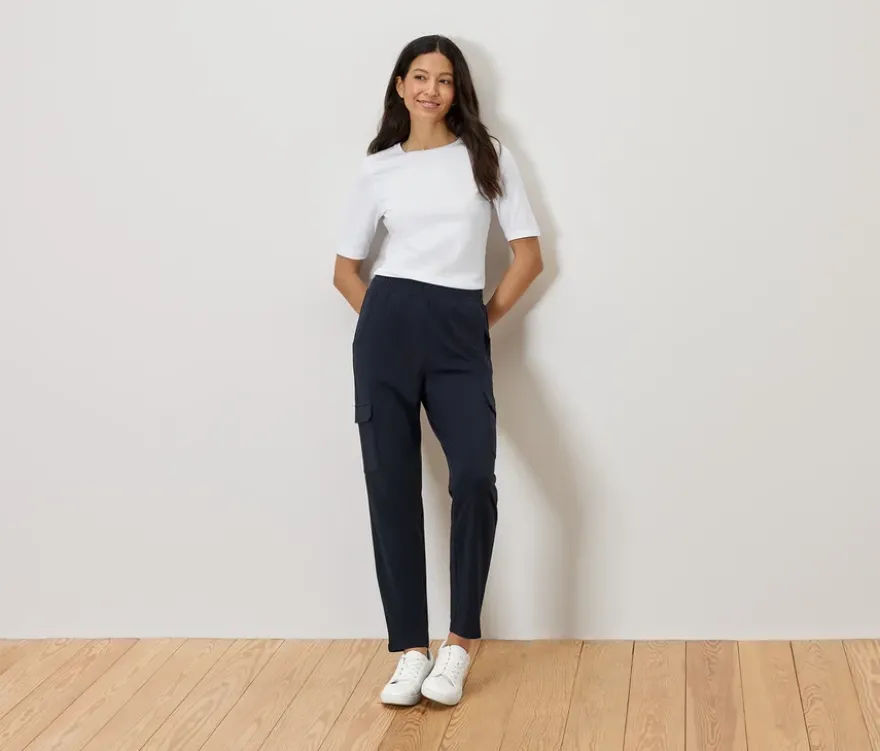 Joggpants mit Cargo-Taschen, dunkelblau
