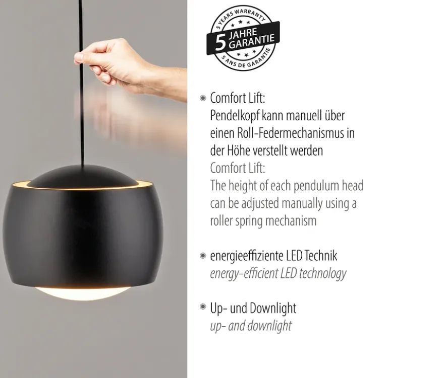 Just Light LED-Pendelleuchte »Ballini«, 1-flammig