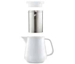 Kaffeebereiter Keramik, weiß
