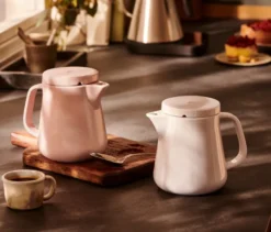 Kaffeebereiter Keramik, weiß